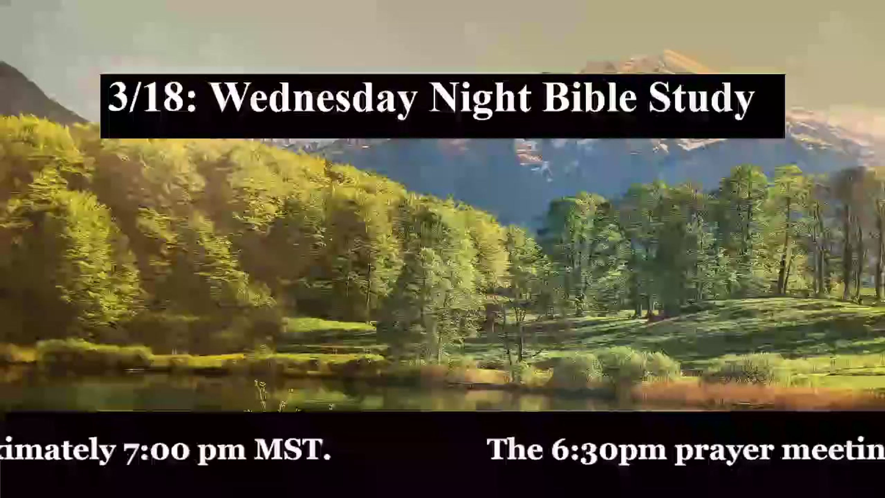 3/18: A letter from Paul! - 7pmWed